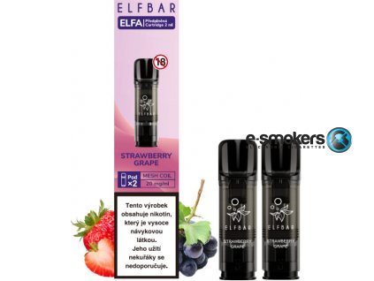 elf bar elfa pods cartridge 2pack strawberry grape 20mg