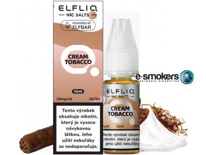 liquid elfliq nic salt cream tobacco 10ml 20mg