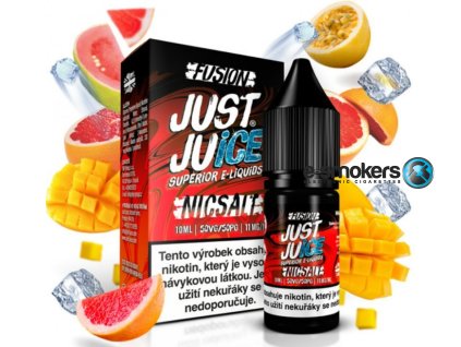 liquid just juice salt fusion mango blood orange on ice 10ml 11mg