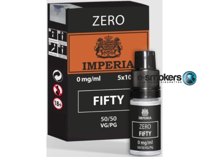 zero baze imperia fifty pg50 vg50 5x10ml 0mg 5pack