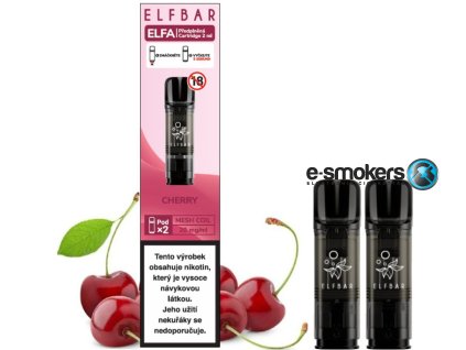 elf bar elfa pods cartridge 2pack cherry 20mg 2pack