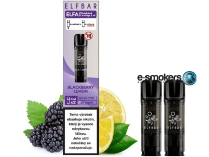 elf bar elfa pods cartridge 2pack blackberry lemon 20mg 2pack