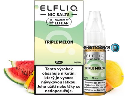 liquid elfliq nic salt triple melon 10ml 20mg