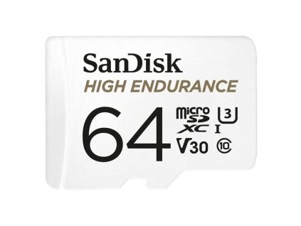 SanDisk High Endurance/micro SDXC/64GB/100MBps/UHS-I U3 / Class 10/+ Adaptér