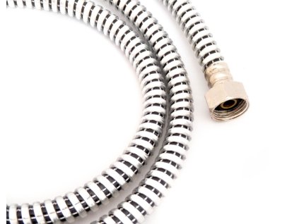 14494 sprchova hadice spiral chrom cerna 1 5m