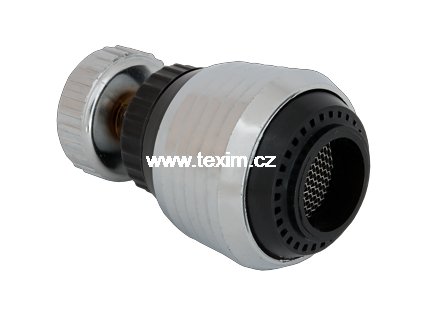 14554 sporic vody s kloubem cerny chrom prouzky