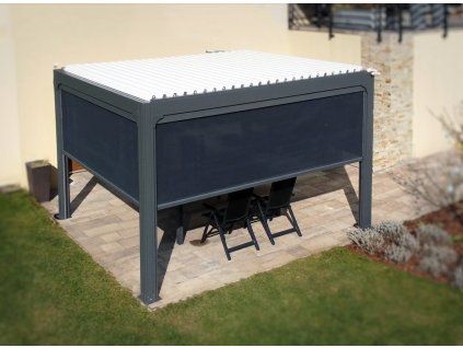 Bioklimatická pergola NOELA PREMIUM antracit 3x4m (6)
