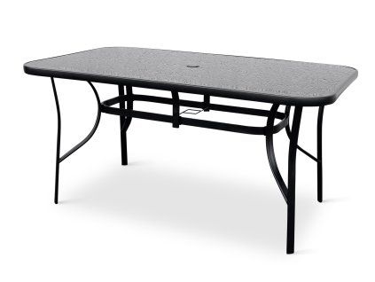 Klaudie ocelový stůl s černou deskou (1)