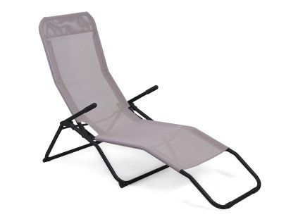 Relaxační skládací lehátko CHEESE šedá (2)