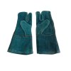 19087 1 rukavice kozene pro svarece s vlozkou zelene 5 prste