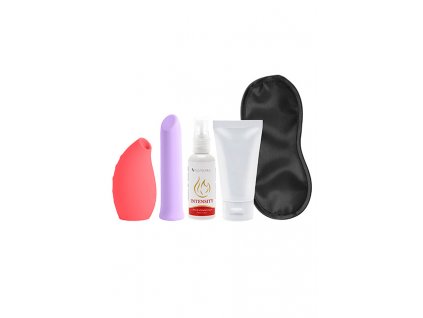 S Pleasures Velvet Lovers Kit, Coral & Purple