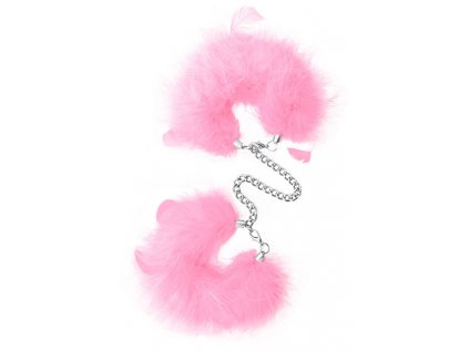 S Pleasures Feather Cuffs, Růžová