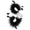 S Pleasures Feather Cuffs, Černá