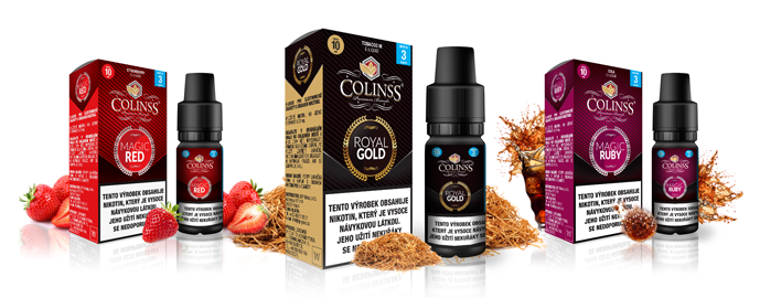 E-liquid Colinss 10ml : Royal Gold (Tradičná tabaková zmes) 18mg
