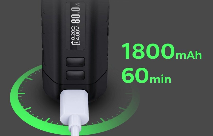 Nabíjanie elektronickej cigarety Eleaf iSOLO