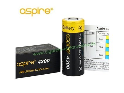 150 aspire inr 26650 4300mah 40a