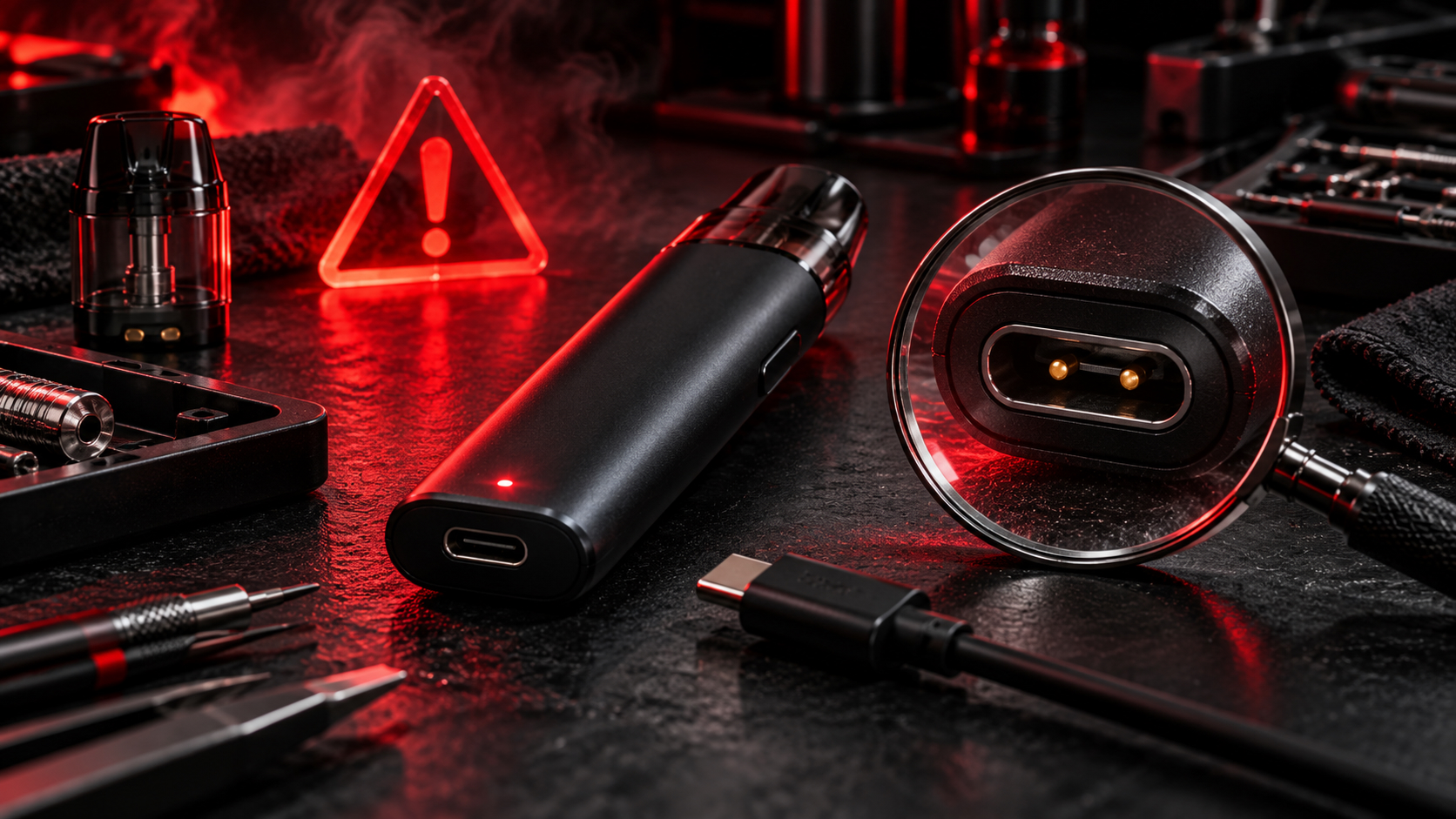 E-cigareta nesvítí, nežhaví nebo se nenabíjí? Rychlá diagnostika