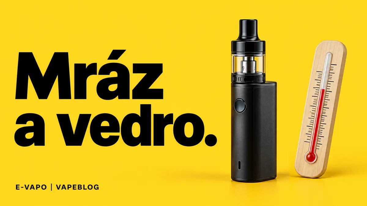 E-cigareta v mrazu a ve vedru: jak teplota mění baterii, liquid i chuť