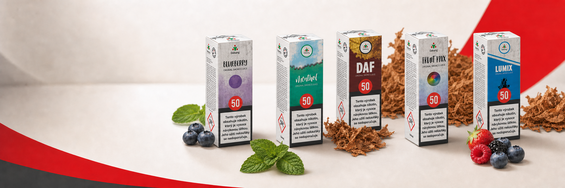 E-liquidy Dekang Fifty – nabídka příchutí