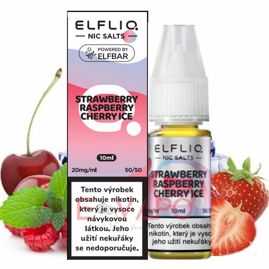 e liquid ELFLIQ Nic Salts Strawberry Raspberry Cherry Ice 10ml