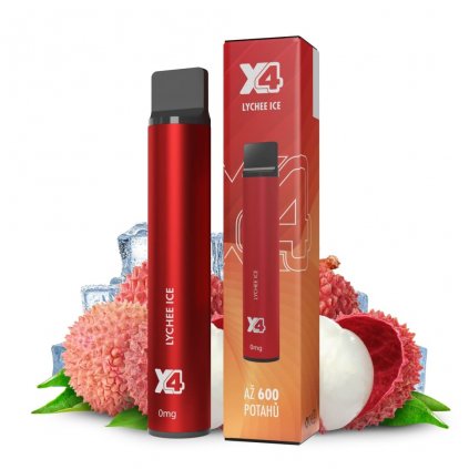 X4 Bar Zero Chladivé liči Lychee Ice Jednorázová ecigareta