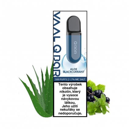 Vaal Q Bar jednorázová cigareta Aloe Blackcurrant (Aloe vera a černý rybíz)