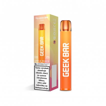 Geek Bar 600 Apple Peach jednorázová cigareta 20mg