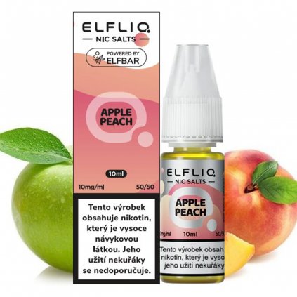 e liquid ELFLIQ Nic Salts Apple Peach 10mg 10ml