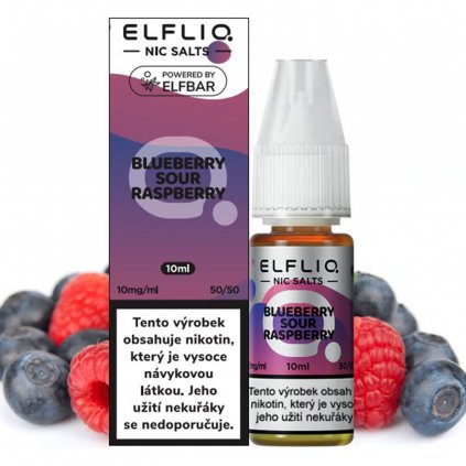 e-liquid ELFLIQ NicSalt - Blueberry Sour Raspberry (modrá borůvka, kyselá malina) 10ml (Síla nikotinu 20mg)