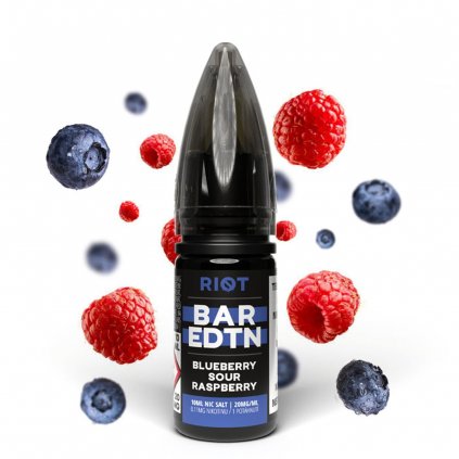 e Liquid Riot Sqad Salt Blueberry Sour Raspberry (jahoda s kyselou borůvkou) 10ml