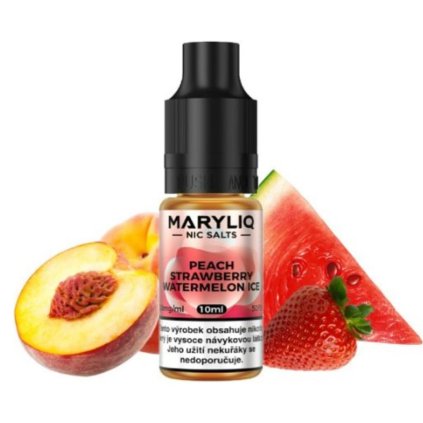 Liquid MARYLIQ Nic SALT Peach Strawberry Watermelon Ice 10ml 20mg