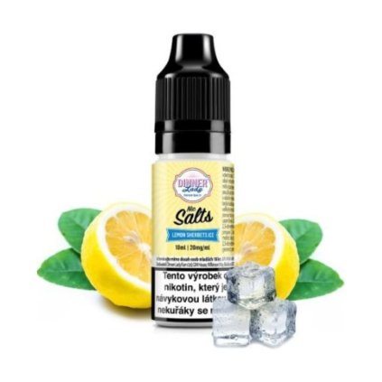 Liquid Dinner Lady Nic SALT Lemon Sherbets Ice 10ml 20mg