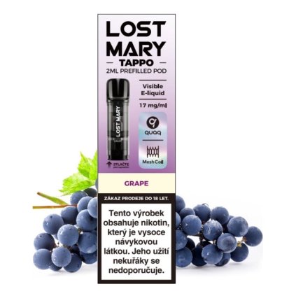 Lost Marry Tappo náhradní cartridge Grape (hrozno) 17mg