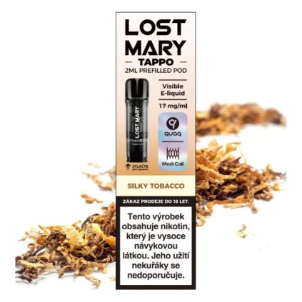 Lost Marry Tappo náhradní cartridge Silky Tobacco (jemný tabák) 17mg