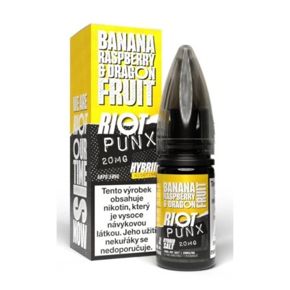 e liquid Riot Squad Salt Banana Raspberry Dragon Fruit (banán, malina a dračí ovoce) 10ml