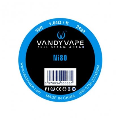 Vandy Vape - 24GA 0,5mm 9m Ni80 - Nichromový odporový drát