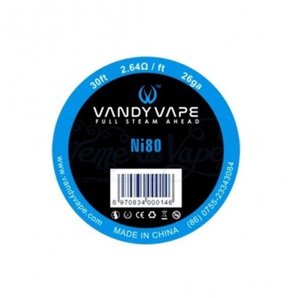 Vandy Vape - 26GA 0,4mm 9m Ni80- Nichromový odporový drát