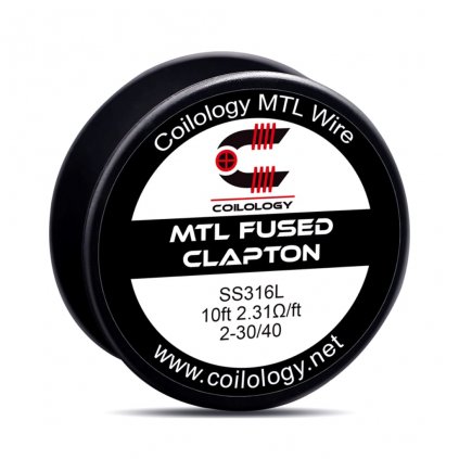 Coilology - MTL Fused Clapton SS316L (2*30GA/40GA) 3,04m - Nerezový odporový drát