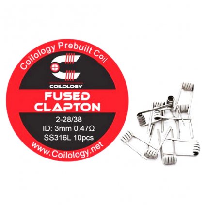 Coilology - Fused Clapton SS316L 0,47ohm předmotané spirálky, 10 KS