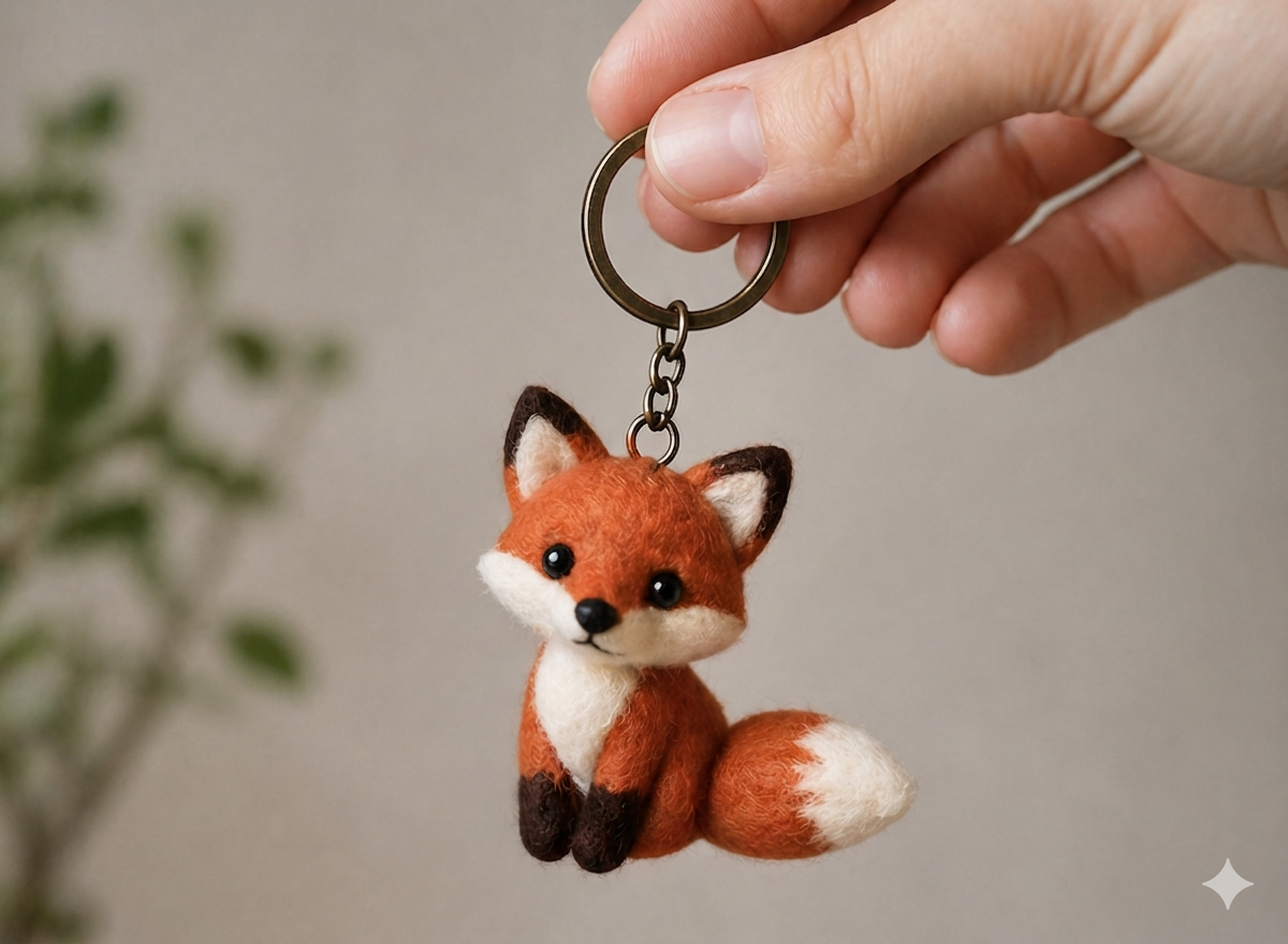 🦊 Plstěná liška jako přívěsek: návod pro začátečníky i tvořivé duše