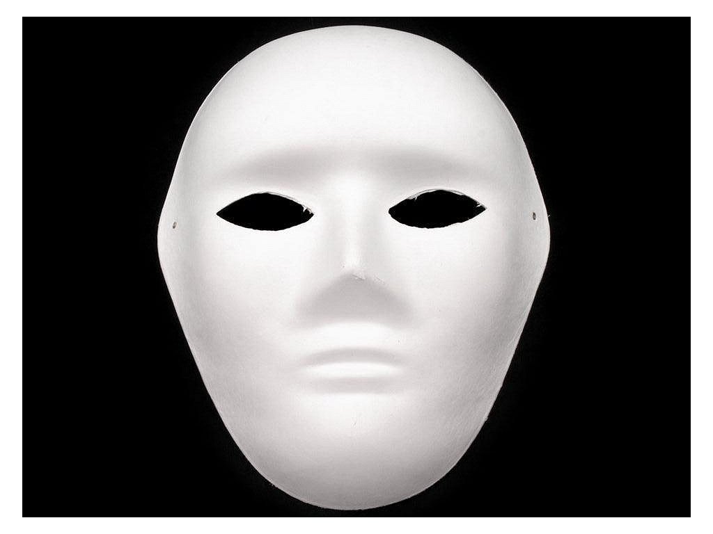 Maska na obličej, pánská papírová (19x24cm)