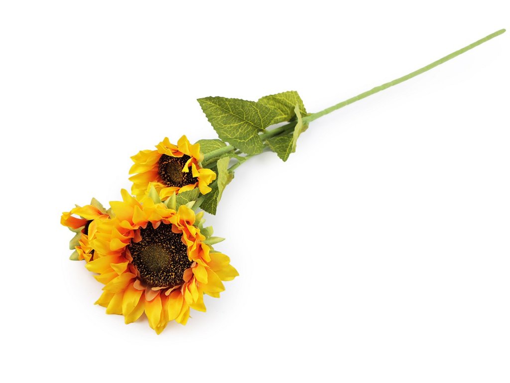 Umělá slunečnice se třemi květy