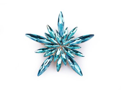 Brož s broušenými kamínky vločka (Balení 1 ks, Varianta 1 crystal AB)