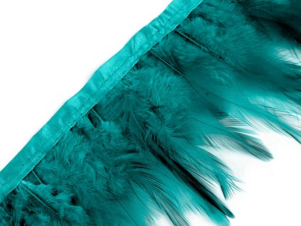 Prýmek - kohoutí peří 8-12 cm (Balení 1 m, Varianta 3 bílá)