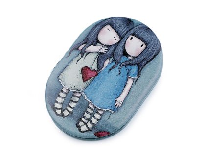 Kapesní zrcátko holčička (Balení 1 ks, Varianta 3 fialová tmavá)