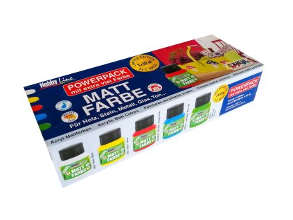 XXL Sada akrylových matných barev Hobby Line (5 ks)