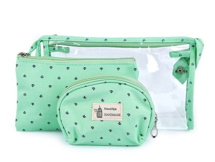 Kosmetické tašky sada 3 ks (Balení 1 sada, Varianta 1 růžová sv.)