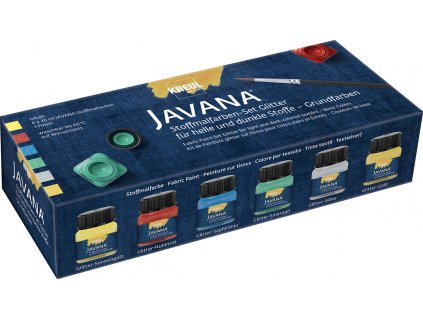 Sada glitrových barev na textil JAVANA