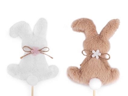 Zápich plyšový zajíček (Balení 1 ks, Varianta 1 bílá)