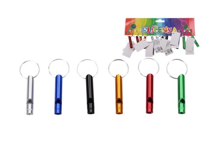 Klíčenka barevná píšťalka 4,5 cm (W028938 )